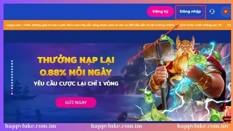 Người chơi hoàn tất thao tác đăng nhập